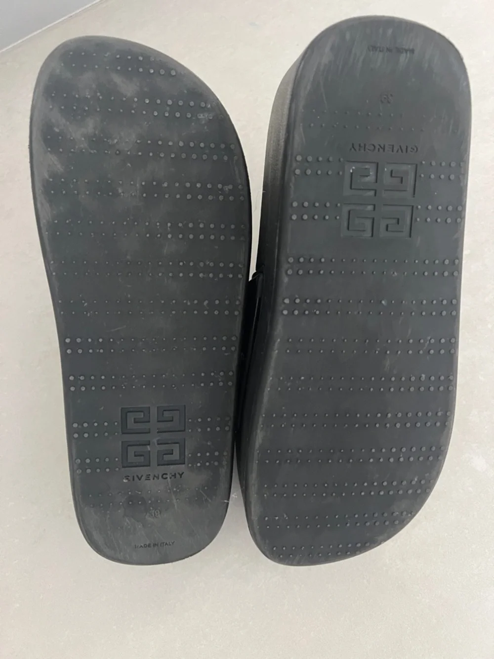 Givenchy Black Slide Sandals with White Logo - Picture 3 of 4